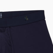 Navy Blue Boxer Brief with flying serpent on waist band.