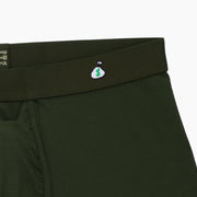Olive Boxer Brief with money bag embroidery on waist band.