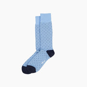 Twinkle Dots socks on grey background.