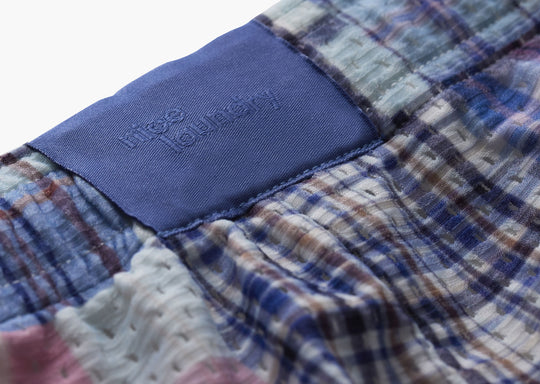 Image of product: 4" Pocket Lounge Short ~ Blue Madras - type Pack