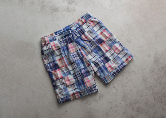 Image of product: 6" Pocket Lounge Short ~ Blue Madras - type Pack