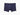 Navy boxer brief layflat on grey background.