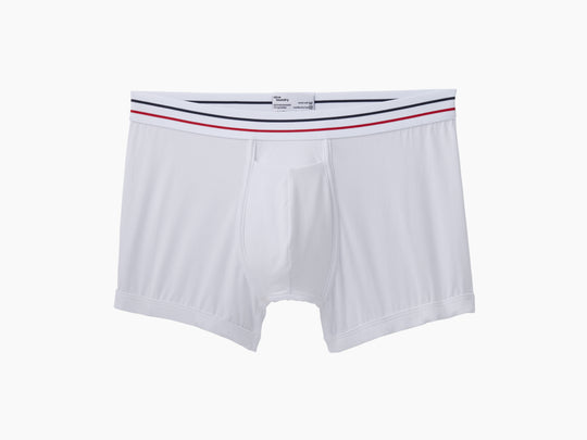 White boxer brief layflat.
