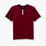 Vintage Ringer ~ Burgundy/Navy/White