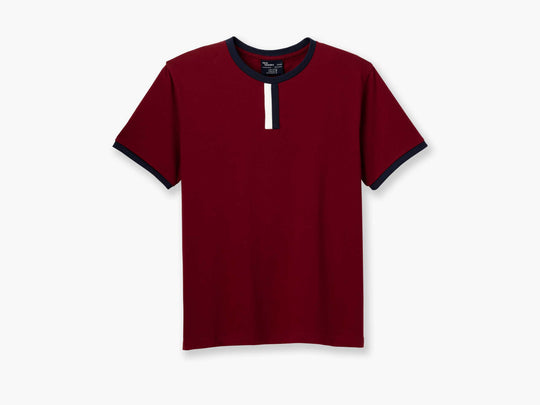Vintage Ringer ~ Burgundy/Navy/White