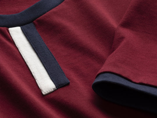 Image of product: Vintage Ringer ~ Burgundy/Navy/White - type Pack