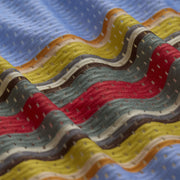 Close up detail shot of mesh found on Canoe Stripe lounge short.