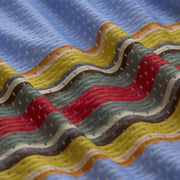 Close up detail shot of mesh material found on Canoe Stripe lounge short.