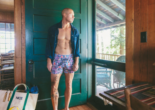 Image of product: Slim Fit Boxers ~ Madras 3 Pack - type Pack
