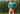 Man standing outside wearing green sleeveless top and orange Doghouse slim fit boxer (orange with small icons like dog house, golf clubs, card etc)