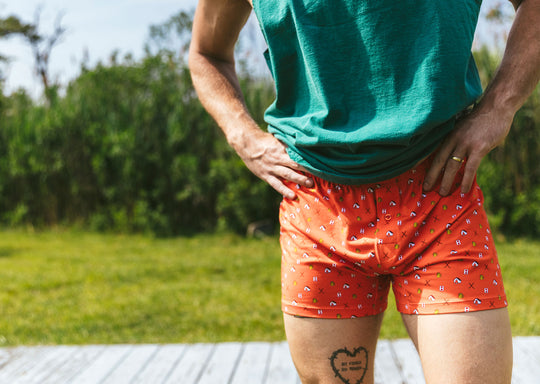 Image of product: Slim Fit Boxer ~ Orange Doghouse - type Pack