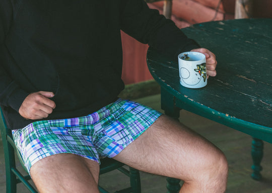 Image of product: Slim Fit Boxers ~ Madras 3 Pack - type Pack