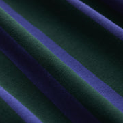 Close up detail shot of hunter/purple stripe slim fit boxer.
