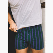 Slim Fit Boxer ~ Hunter Green Ivy Stripe