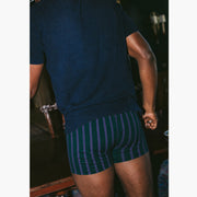 Slim Fit Boxer ~ Hunter Green Ivy Stripe