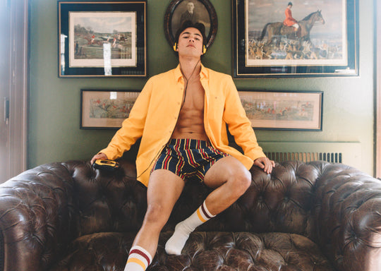 Image of product: Slim Fit Boxer ~ Navy Collegiate Stripe - type Pack