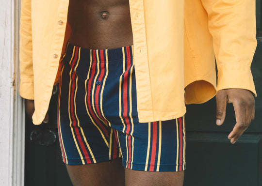 Image of product: Slim Fit Boxer ~ Navy Collegiate Stripe - type Pack