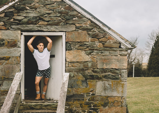 Image of product: Slim Fit Boxer ~ Hunter Hand-drawn Dots - type Pack
