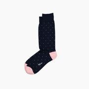 Pin Dots-Navy Blue/Light Pink