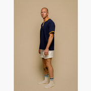 Vintage Ringer ~ Navy/Gold/Grey