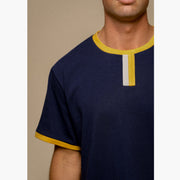 Vintage Ringer ~ Navy/Gold/Grey