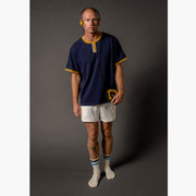 Vintage Ringer ~ Navy/Gold/Grey