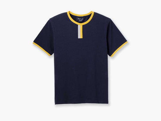 Vintage Ringer ~ Navy/Gold/Grey