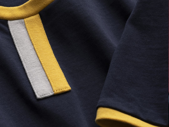 Image of product: Vintage Ringer ~ Navy/Gold/Grey - type Pack