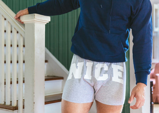 Image of product: Slim Fit Boxer ~ Heather Grey - "NICE" - type Pack