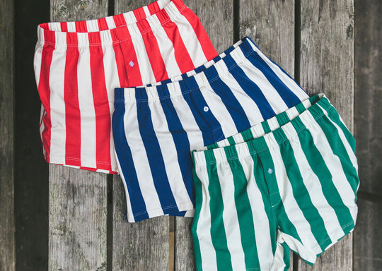 Image of product: Slim Fit Boxers ~ Cabana Stripe 3 Pack - type Pack