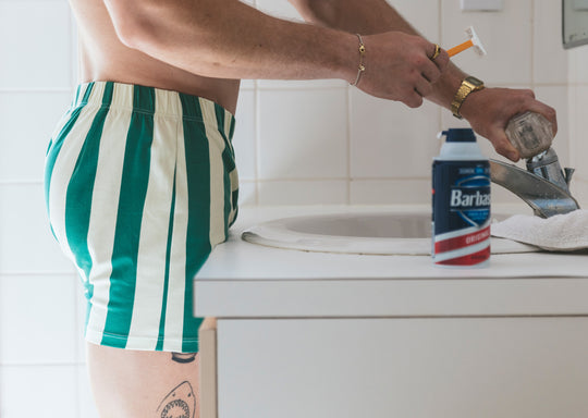 Image of product: Slim Fit Boxer ~ Hunter/Cream Cabana Stripe - type Pack