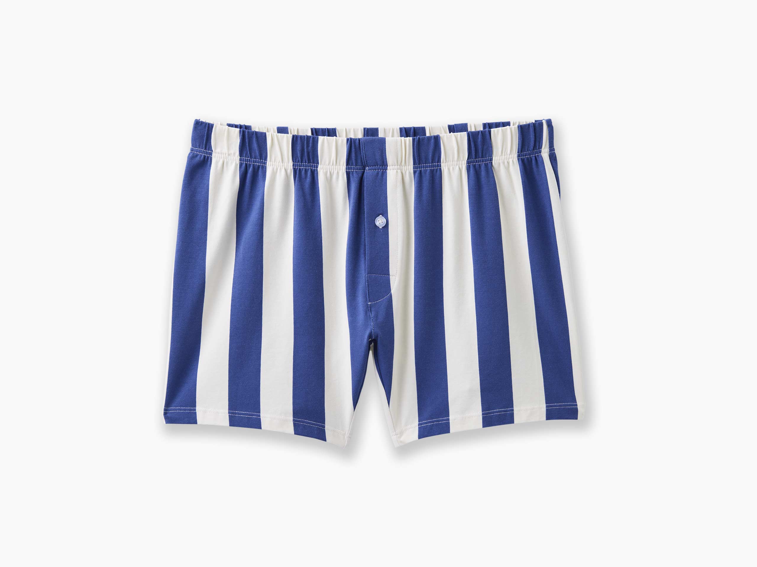 Boys Soft Stripe Boxer Brief | Smurf Blue