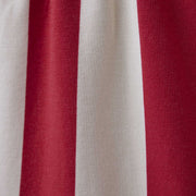 Close up detail shot of red and cream stripe slim fit boxer. 