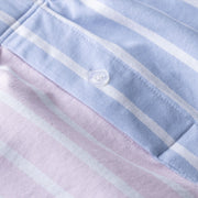 Close up detail shot of button found on Pastel Stripe slim fit boxer.