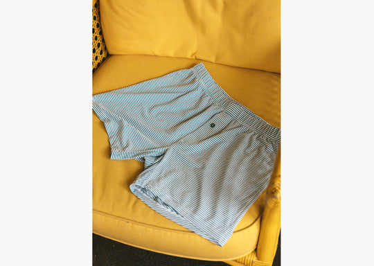 Tech Varsity Slim Fit Boxer ~ Green Captain's Stripe