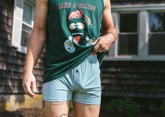 Image of product: Tech Varsity Slim Fit Boxer ~ Green Captain's Stripe - type Pack