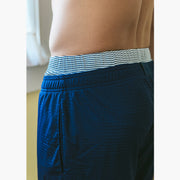Tech Varsity Slim Fit Boxer ~ Navy Captain's Stripe
