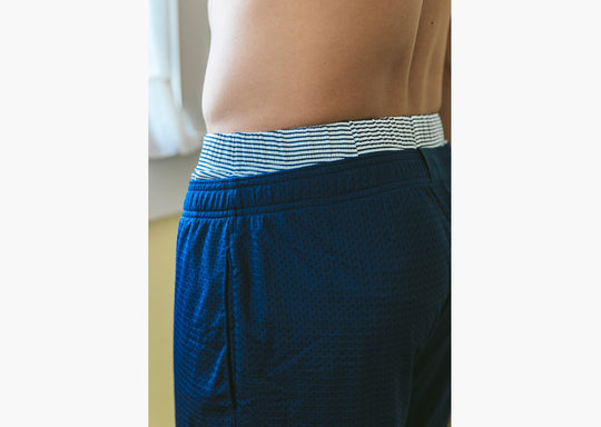 Tech Varsity Slim Fit Boxer ~ Navy Captain's Stripe