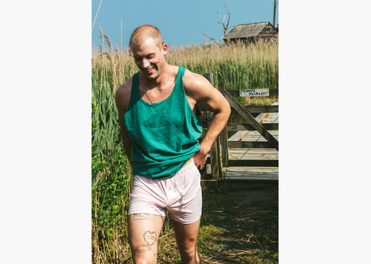 Tech Varsity Slim Fit Boxer ~ Pink Captain's Stripe