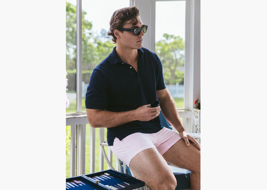Tech Varsity Slim Fit Boxer ~ Pink Captain's Stripe