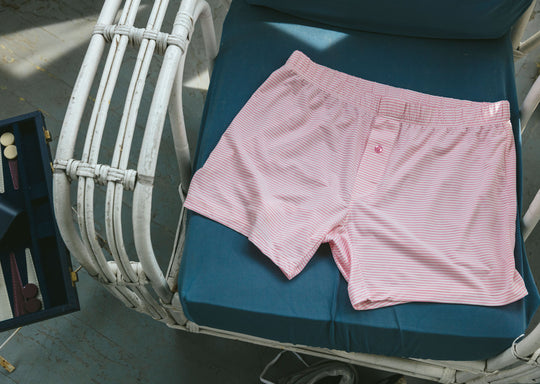 Image of product: Tech Varsity Slim Fit Boxer ~ Pink Captain's Stripe - type Pack