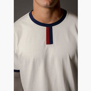 Vintage Ringer ~ White/Navy/Burgundy