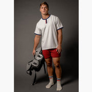 Vintage Ringer ~ White/Navy/Burgundy