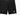 Black pocket lounge short with money bag embroidery on bottom right of leg.