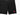 Black pocket lounge short with rose embroidery on bottom right of leg.