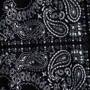 Black bandana macro texture shot of mesh.