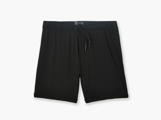 black lounge short with drawstrings