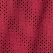 Close up detail shot of burgundy mesh texture.