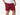 Close up shot of man wearing burgundy lounge short with hand in pocket.