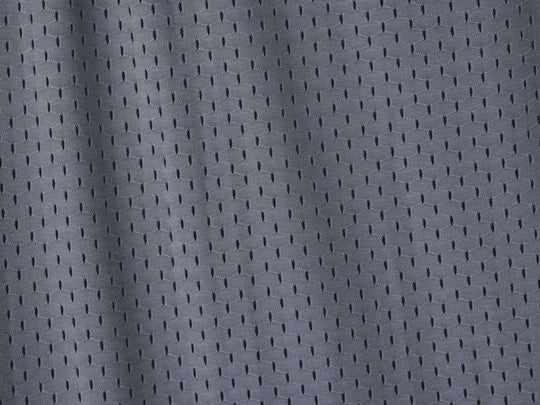 Close up detail shot of grey mesh material.